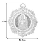 Pt950 Platinum Mahavairocana Guardian Pendant - Goat & Monkey Zodiac Birth Buddha